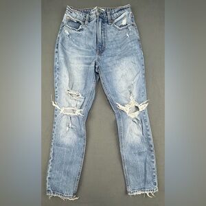 Abercrombie & Fitch Curve Love High Rise Distressed Skinny Jeans 2S